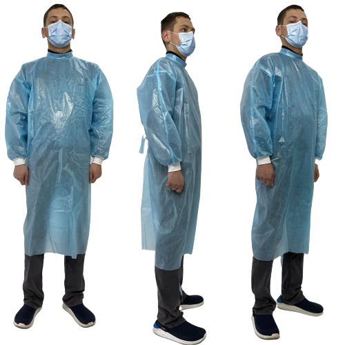 Халат ізоляційний, н/с (д.120,0 см, щ.45-50г/м2) ламінований, XXL